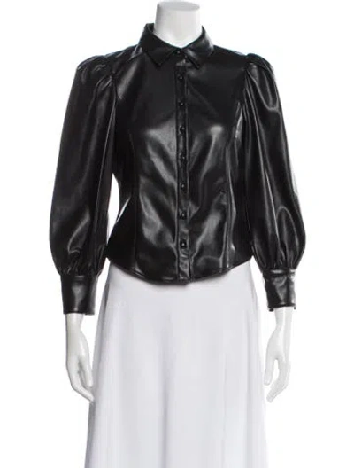 Pre-owned Alice And Olivia Long Sleeve Blouse W/ Tags In Black