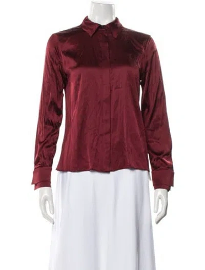 Pre-owned Alice And Olivia Long Sleeve Blouse W/ Tags In Pink