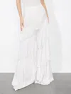 Alice And Olivia Lotus Lace Ruffle Pant In Off White