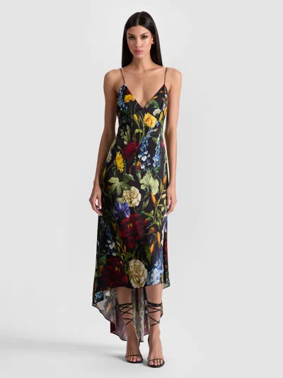 Alice And Olivia Luciana Slip Dress In Black
