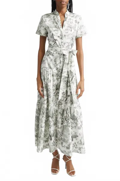 Alice And Olivia Lucy Midi Shirt Dress In Daybreak In Multi