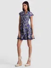 Alice And Olivia Lucy Mini Dress In Purple