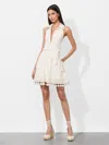 Alice And Olivia Lucy Eyelet Halter Mini Shirtdress