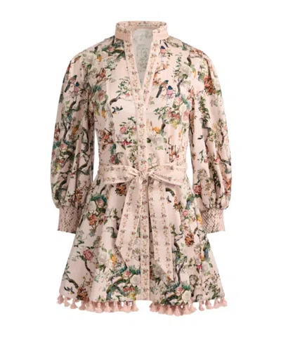 Alice And Olivia Lucy Mini Shirt Dress In Multi
