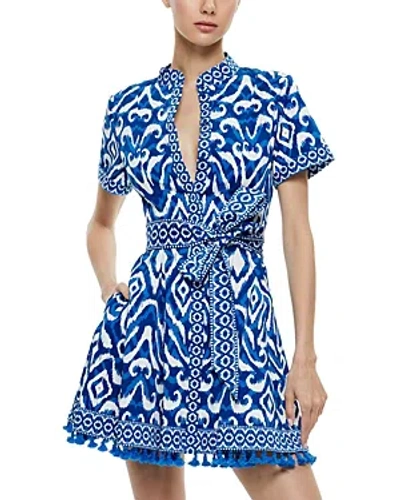 ALICE AND OLIVIA ALICE AND OLIVIA LUCY ROLL SLEEVE MINI DRESS