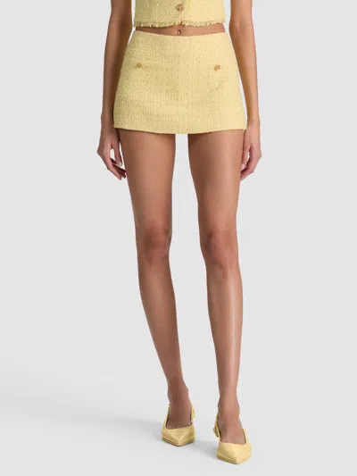 Alice And Olivia Mace Mini Skort In Yellow