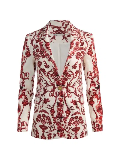 Alice And Olivia Macey Blazer In White