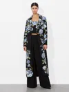 Alice And Olivia Macey Long Blazer In Black Multi