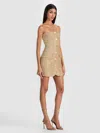 Alice And Olivia Madison Tweed Mini Blazer Dress In Gold
