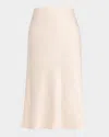 Alice And Olivia Maeve Mid-length Slip Skirt In Chino