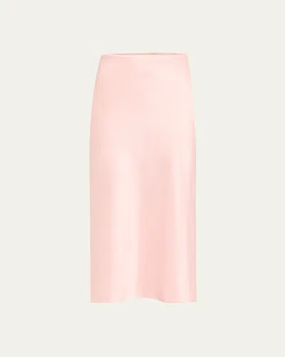 Alice And Olivia Maeve Mid-length Slip Skirt In Light Pink