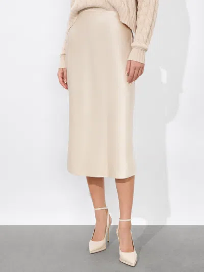 Alice And Olivia Maeve Slip Skirt In Chino