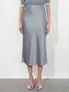 Alice And Olivia Maeve Slip Skirt In Storm Grey