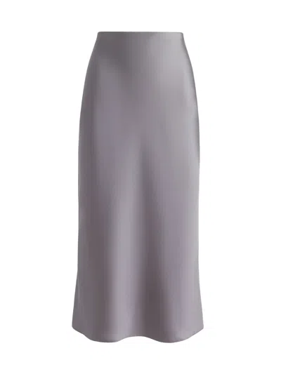 Alice And Olivia Maeve Slip Skirt In Storm Grey