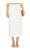 Alice And Olivia Maeve Slip Skirt In White