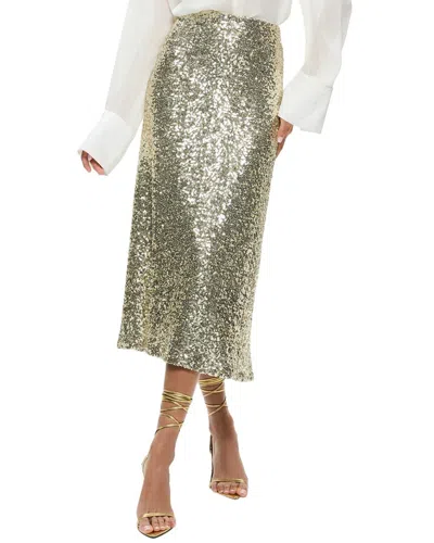 Alice And Olivia Maeve Slip Skirt In Yellow