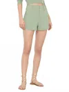 Alice And Olivia Mame High Rise Short In Deep Olive Coated In Multi