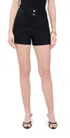 Alice And Olivia Mame High Rise Shorts Black In Black