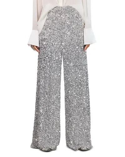 ALICE AND OLIVIA ALICE AND OLIVIA MAME WIDE LEG SEQUIN PANTS