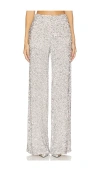 Alice And Olivia Alice + Olivia Mame Pants In Metallic Silver