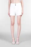 Alice And Olivia Mame Shorts In White Linen