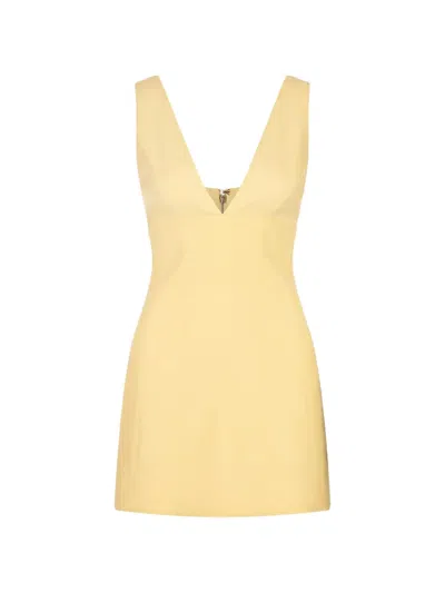 Alice And Olivia Mandy Paneled Mini Dress In Yellow