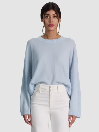 Alice And Olivia Margie Cashmere Pullover In Blue