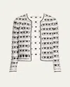 Alice And Olivia Marjorie Tweed Jacket In Soft Whiteblack