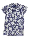 Alice And Olivia Martel Blouse In Blue
