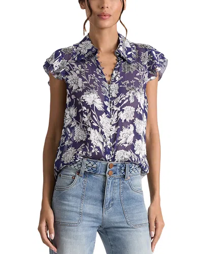 Alice And Olivia Martel Blouse In Purple