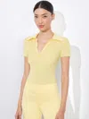 Alice And Olivia Martha Polo In Butter