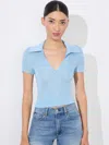 Alice And Olivia Martha Polo In Mineral Blue