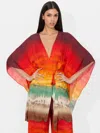Alice And Olivia Marva Belted Mini Kaftan