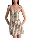 Alice And Olivia Maryann Embroidered Dress In Multi