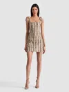 Alice And Olivia Maryrann Embroidered Mini Dress In Multi