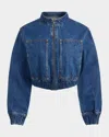 Alice And Olivia Mateo Carpenter Jacket Cambria Vintage In Blue