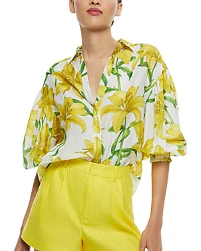 ALICE AND OLIVIA ALICE AND OLIVIA MAYLIN FLORAL BLOUSE