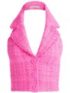 Alice And Olivia Meri Halter Vest In Pink