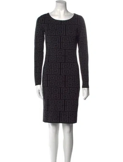 Pre-owned Alice And Olivia Merino Wool Knee-length Dress In Gray