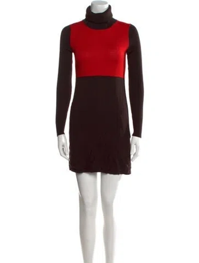 Pre-owned Alice And Olivia Merino Wool Mini Dress In Multi