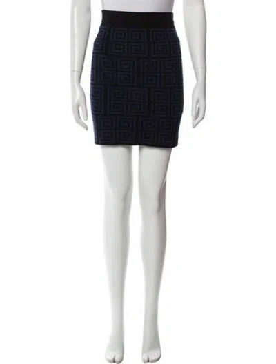 Pre-owned Alice And Olivia Merino Wool Mini Skirt In Multi