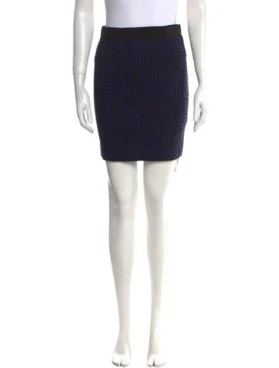 Pre-owned Alice And Olivia Merino Wool Mini Skirt In Multi