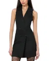 Alice And Olivia Meritt Double Breasted Tux Dress In Black