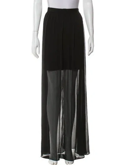 Pre-owned Alice And Olivia Mesh Accents Long Skirt In Green