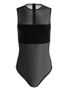 Alice And Olivia Mesh-panel Bodysuit
