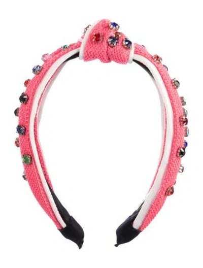 Pre-owned Alice And Olivia Mesh Patterned Headband In Pink