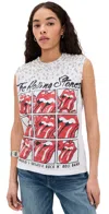 Alice And Olivia Micah Embellished Muscle Tank In Off White Multi