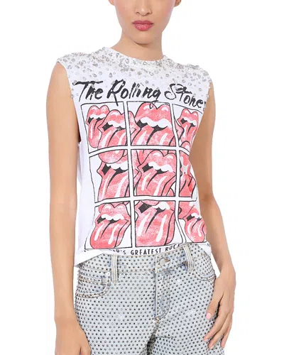 ALICE AND OLIVIA ALICE AND OLIVIA MICAH EMBELLISHED MUSCLE TEE