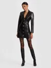 Alice And Olivia Michelle Vegan Blazer Dress In Black