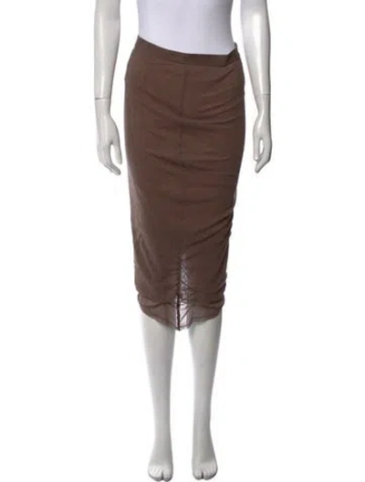 Pre-owned Alice And Olivia Midi Length Skirt In Brown